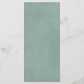 Sage Green Ombre | Minimalistisch Boho Wedding Menu (Achterkant)