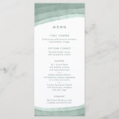 Sage Green Ombre | Minimalistisch Boho Wedding Menu (Voorkant)
