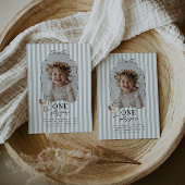 Sage Green One Silly Goose 1st Birthday Invitation