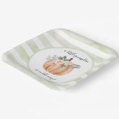 Sage Green Onze kleine pompoen zijn onderweg. Papieren Bordje (Gebogen)