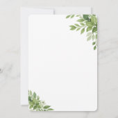 Sage Green Order of Events Elegant Wedding Program Kaart (Achterkant)