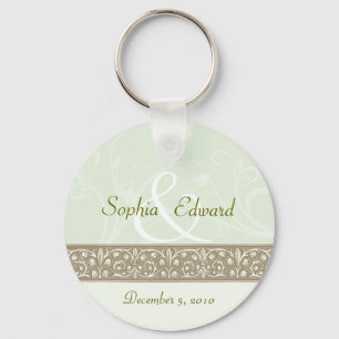 Sage Green Ornamental Frieze Sleutelhanger
