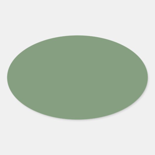 Sage Green Oval Sticker (Devant)