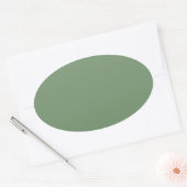 Sage Green Oval Sticker (Enveloppe)