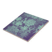 Sage Green Paars Floral Tegeltje (Zijkant)