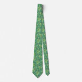 Sage Green Palm Leaf Pattern Tropische Stropdas (Voorkant)
