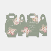 Sage Green Pampas Grass Floral Arch Wedding Bedankdoosjes (Uitgevouwen)