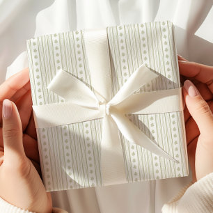 Sage Green Pattern Wrapping Paper Cadeaupapier