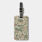 Sage Green, Peach Floral Personalized Bagagelabel (Voorkant verticaal)