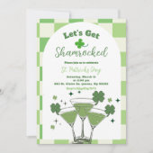 Sage Green Peppy St Patrick's Day Invitation (Devant)