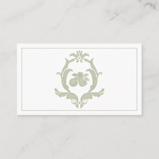 Sage Green Perfect Pear Display Douche Insert Kaar Informatiekaartje (Achterkant)