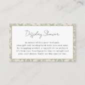 Sage Green Perfect Pear Display Douche Insert Kaar Informatiekaartje (Voorkant)