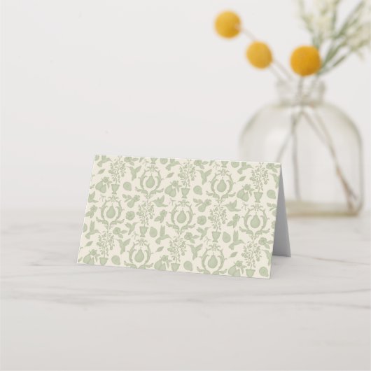 Sage Green Perfect Pear Flat Place Card (Achterkant)