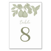 Sage Green Perfect Pear Mariage Numéro de table (Par défaut)
