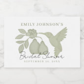 Sage Green Perfect Pear Vrijgezellenfeest Sparkling Wijnetiket (Enkel label)