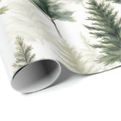 Sage Green Pine Tree Cadeaupapier (Rol Hoek)