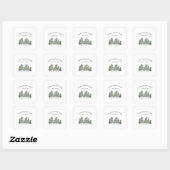 Sage Green Pine Trees Logo Autocollant Carré perso (Feuille)