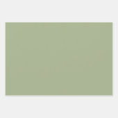 Sage Green Plain Solid Color Inpakpapier Vel (Voorkant)