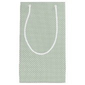 Sage Green Polk Dot Klein Cadeauzakje (Voorkant)