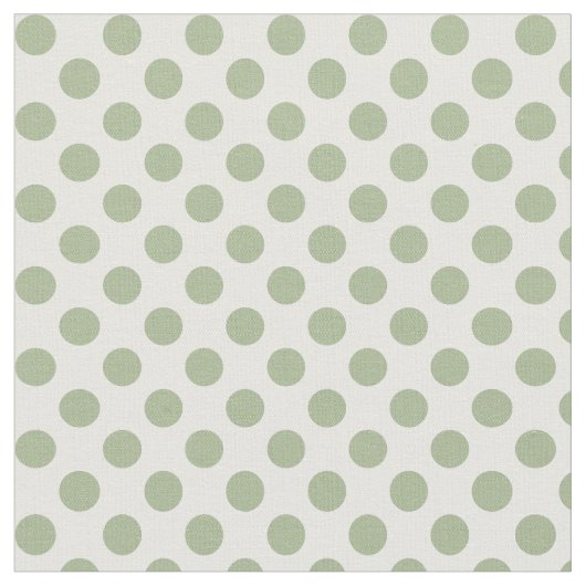 Sage Green Polka Dot Pattern Fabric Stof (Close Up)