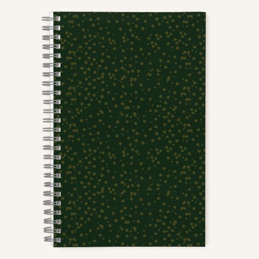 Sage Green Polka Dots Modern Pattern  Notitieboek (Voorkant)
