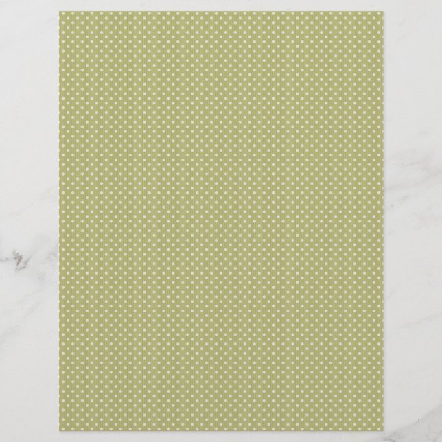 Sage Green Polka Point Imprimer Papier (Devant)