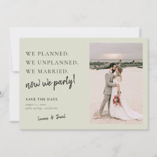 Sage Green Post Wedding Update opslaan Datum Save The Date