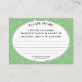 Sage Green PRAYERS VOOR ONS Baby shower Informatiekaartje (Voorkant)