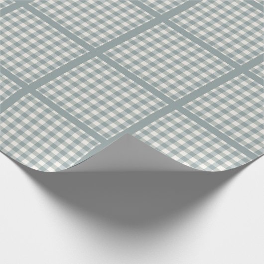 Sage Green Pset controleert land boerderij Simple Cadeaupapier (Hoek)