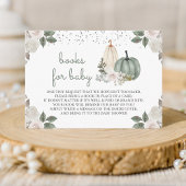 Sage Green Pumpkin Floral Herfst Book Request Informatiekaartje