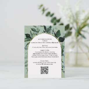 Sage Green QR code Carte de détails du mariage bot