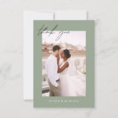 Sage Green QR Code Mariage Merci photo (Devant)