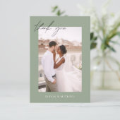 Sage Green QR Code Mariage Merci photo (Debout devant)