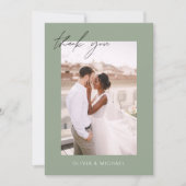 Sage Green QR Code Mariage Merci photo (Devant)