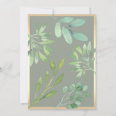 Sage Green Rehearer Dîner Invitation (Dos)