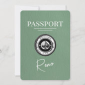 Sage Green Reno Paspoort Bewaar de datum Save The Date (Voorkant)
