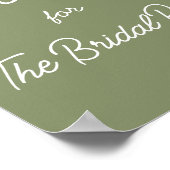 Sage Green Reserved Wedding Sign Poster (Hoek)