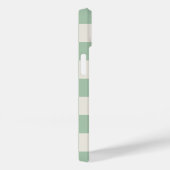 Sage Green Retro Check Case-Mate iPhone Case (Achterkant / Rechts)