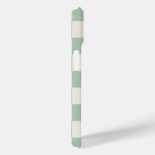 Sage Green Retro Check Case-Mate iPhone Case (Achterkant / Rechts)