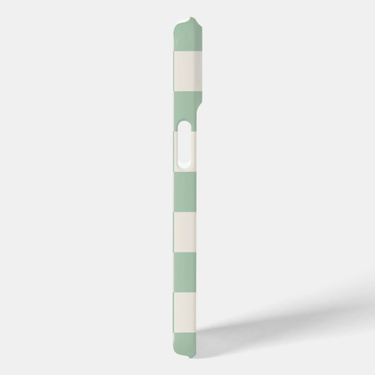 Sage Green Retro Check Case-Mate iPhone Case (Achterkant / Rechts)