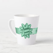 Sage Green Ribbon Bow Kerstmis Latte Mok (Linkerhoek)