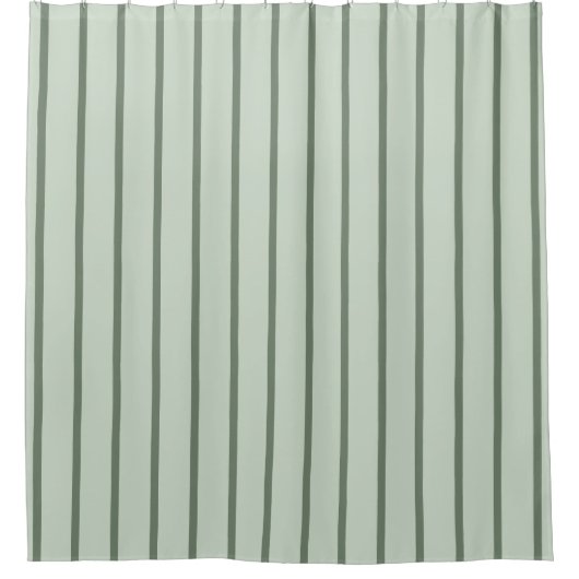 Sage Green rideau de douche à deux tons rayés (Devant)