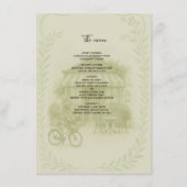 sage green romantic wedding outdoor café menu (Voorkant)