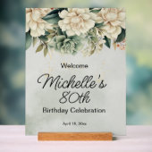 Sage Green Roses blanches 80e anniversaire (Neutre)