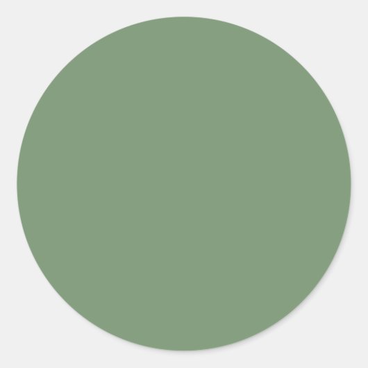 Sage Green Round Sticker (Devant)