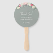 Sage Green  Rozen Baby shower Dank u Handwaaier (Achterkant)