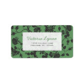 Sage Green Rozen Return Address Label (Voorkant)