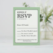 Sage Green RSVP Card (Debout devant)