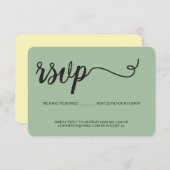 Sage Green RSVP sans envoi Siège réservé (Devant / Derrière)