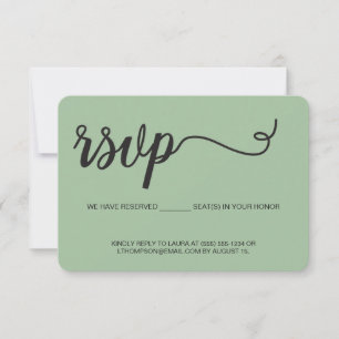 Sage Green RSVP sans envoi Siège réservé